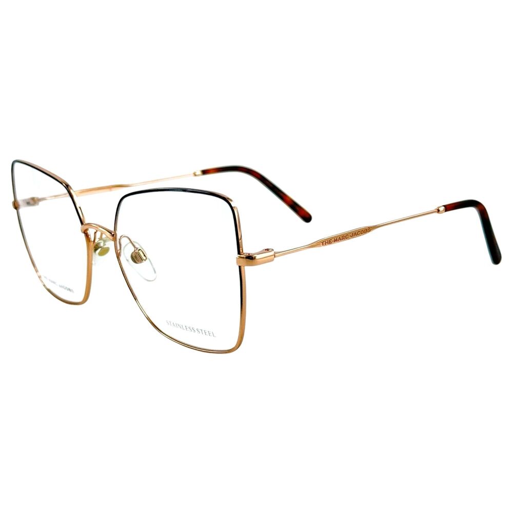 Marc Jacobs Marc 591 Womens Metal Eyeglass Frame OIQ Gold Brown 57-17 Stainless